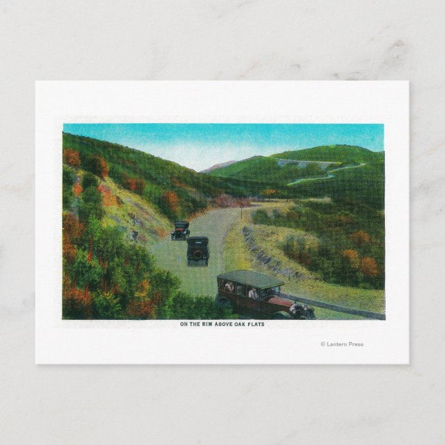 Auf der Rim oberhalb der Oak FlatsRidge Route, CA Postkarte (Vorderseite)