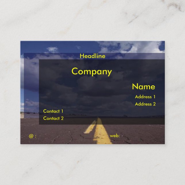 Auf der Road Business Card Visitenkarte (Vorderseite)