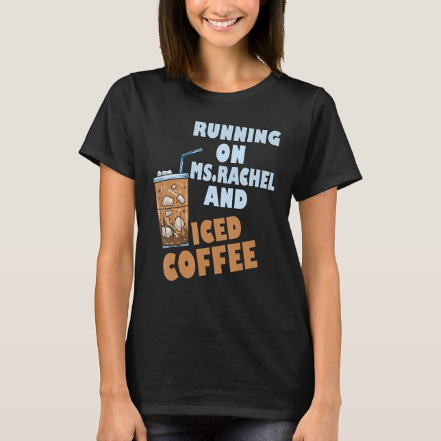 Auf der Rokel und dem eisgekühlten Kaffee laufen T-Shirt (Vorderseite)