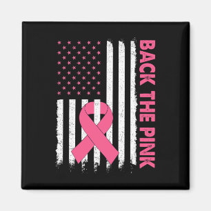 Auf der rosa Brustkrebs-Erkenntnis der USA-Flagge Magnet