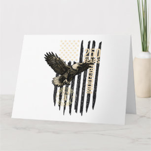 Auf der Rückseite Adler und Flagge 250 Jahre 1776- Karte