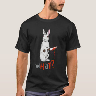 Auf der Rückseite Beängstigende er Hasen Kaninchen T-Shirt