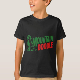 (auf der Rückseite) Berg-Doodle-Hundefreunde Retro T-Shirt