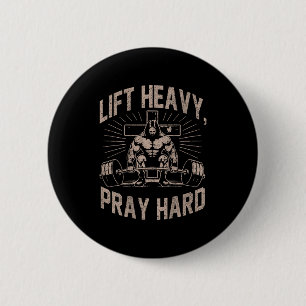 (auf der Rückseite) Christliches Workout Hebe Schw Button