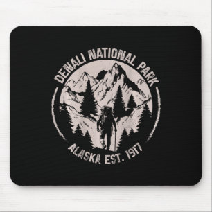 (auf der Rückseite) Denali-Berggipfelhöhe Alaska N Mousepad