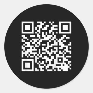(auf der Rückseite) Funny Qr sehe ich aus, als gäb Runder Aufkleber