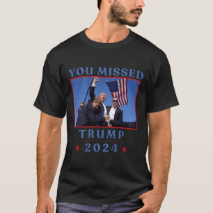 (auf der Rückseite) Funny Sie vermisst Trump 2024 T-Shirt