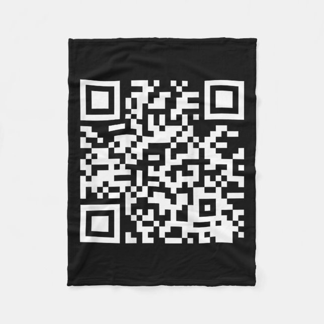 (auf der Rückseite) Lustiger QR-Code: Sehe ich so  Fleecedecke (Vorderseite)