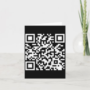 (auf der Rückseite) Lustiger Qr Sehe ich aus, als Karte