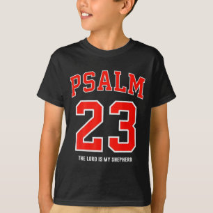 (auf der Rückseite) Psalm 23 Der Herr ist mein Hir T-Shirt