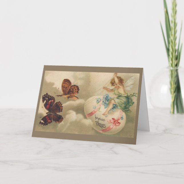 Auf der Schmetterlingswingkarte Feiertagskarte (Vorderseite)