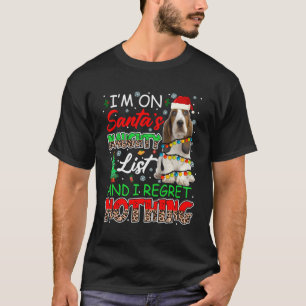 Auf der schmutzigen Liste des Weihnachtsmanns und T-Shirt