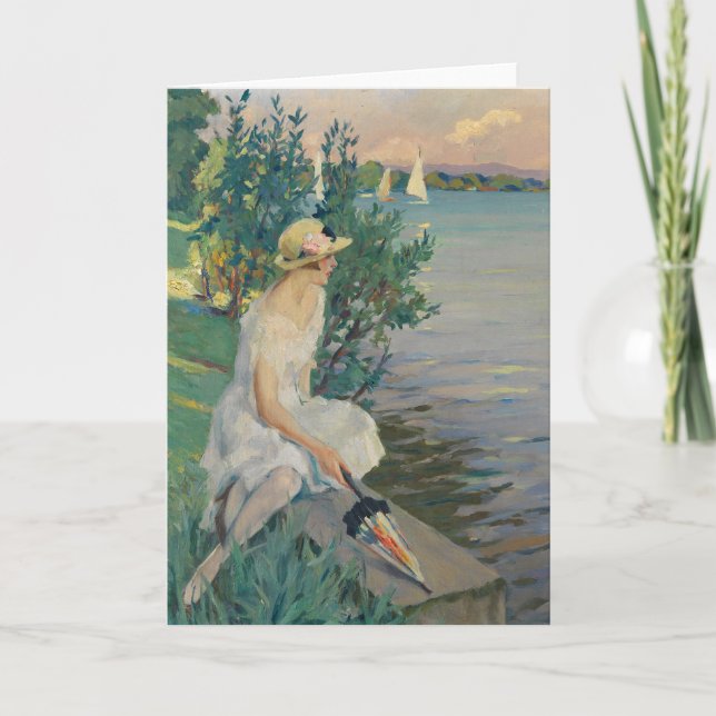 Auf der Seemauer | Edward Cucuel Karte (Vorderseite)