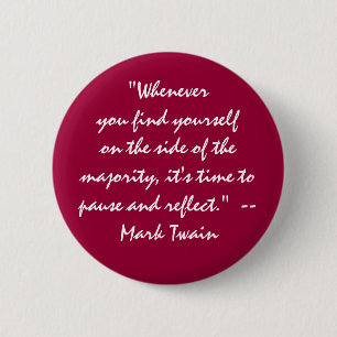 "auf der Seite der Mehrheit? pausieren Sie und Button