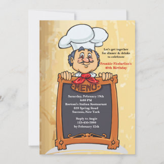Auf der Speisekarte Einladung