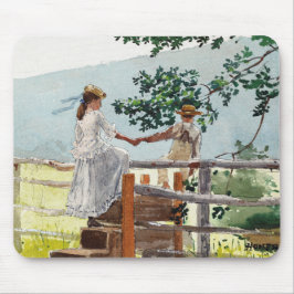 Auf der Stile von Winslow Homer Mousepad