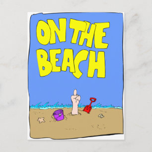 Auf der Strandpostkarte Postkarte