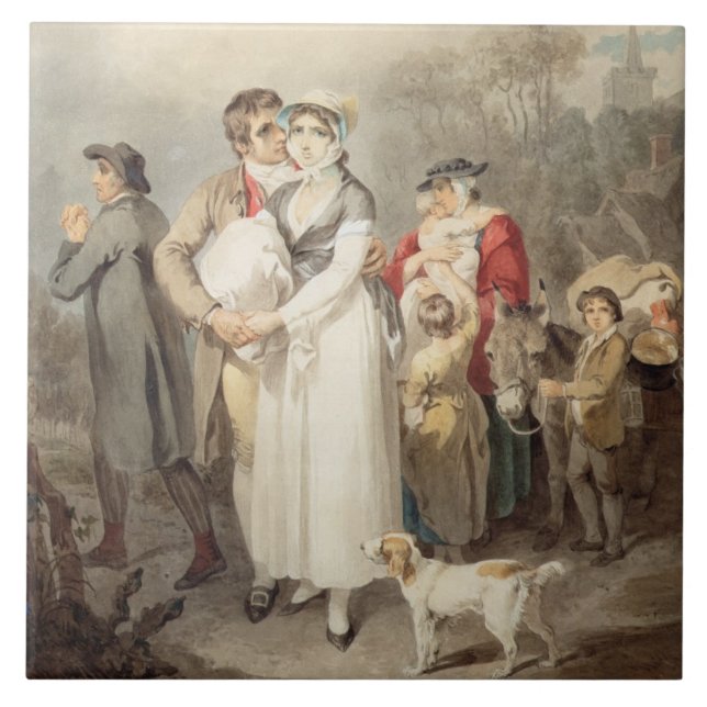 Auf der Straße 1799 (w/c über Spuren des Fliese (Vorderseite)