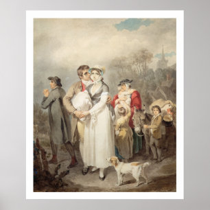 Auf der Straße 1799 (w/c über Spuren des Poster
