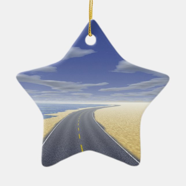 Auf der StraßeWieder - schöner Tag Keramikornament (Vorne)