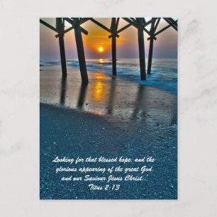 Auf der Suche nach dieser gesegneten Hoffnung und  Postkarte