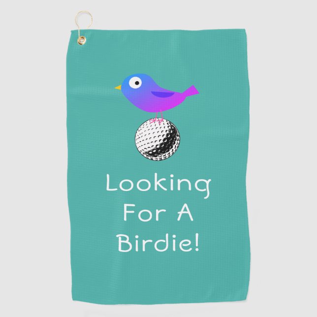 Auf der Suche nach einer Birdie, DIY, Bird & Ball  Golfhandtuch (Vorderseite)