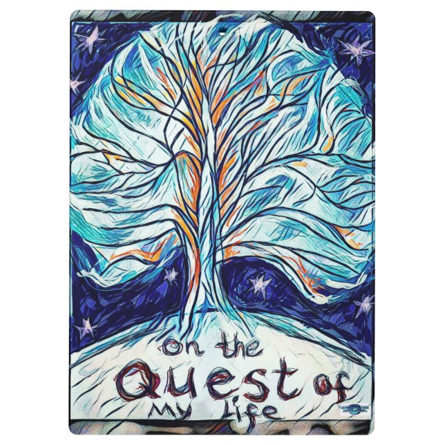 Auf der Suche nach meinem Leben - Baum - Sterne. Klemmbrett (Rückseite)