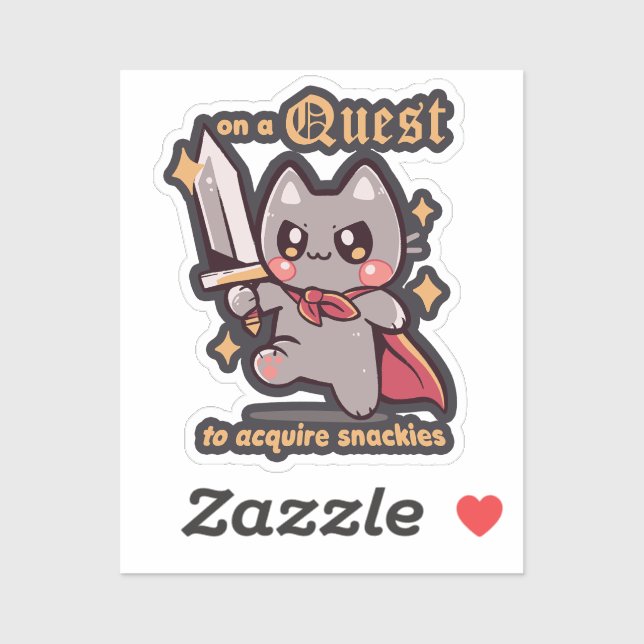 Auf der Suche nach Snacks Aufkleber (Blatt)