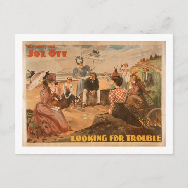 Auf der Suche nach Trouble - Beach Scene Theater Postkarte (Vorderseite)