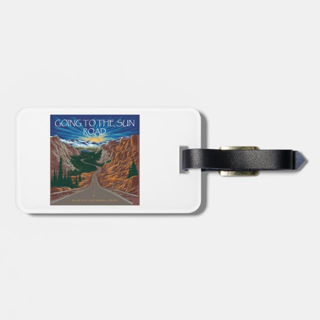 Auf der Sun Road Montana Vista Gepäckanhänger (Rückseite horizontal)