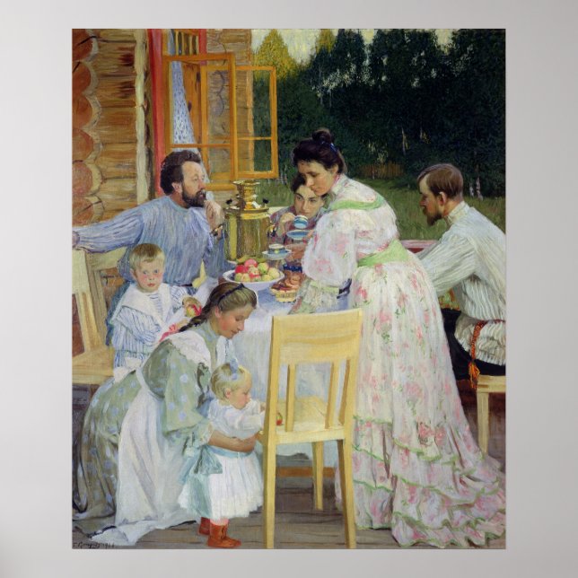 Auf der Terrasse, 1906 Poster (Vorne)