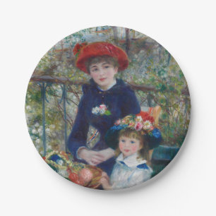 Auf der Terrasse, Impressionistisches Porträt, Ren Pappteller
