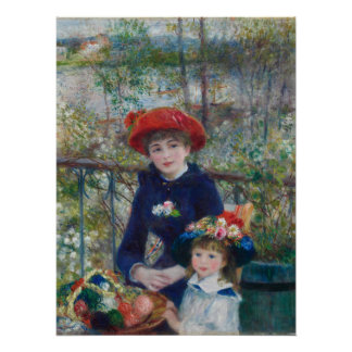 Auf der Terrasse, Impressionistisches Porträt, Ren Poster