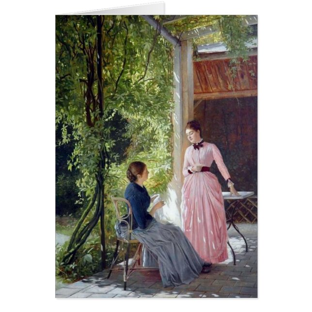 Auf der Terrasse - Kunst-Karte (Vorne)