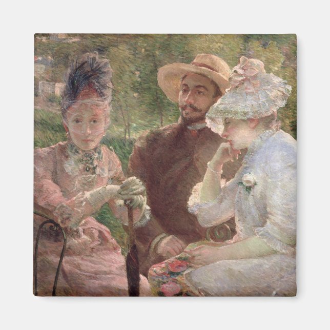 Auf der Terrasse von Sevres, 1880 (Öl auf Leinwand Magnet (Vorne)