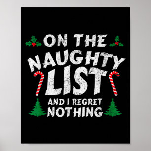 Auf der unartigen Liste und ich bereue nichts Lust Poster