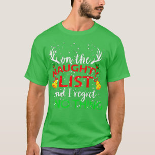 Auf der unheilvollen Liste, und ich bedaure nichts T-Shirt