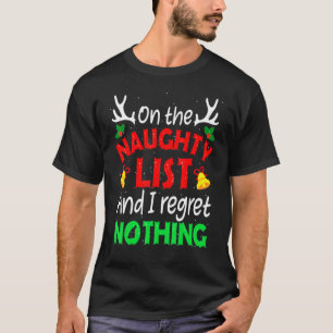 Auf der unheilvollen Liste und ich bedaure nichts, T-Shirt