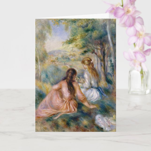Auf der Wiese, Pierre-Auguste Renoir Art Karte (Orchidee)