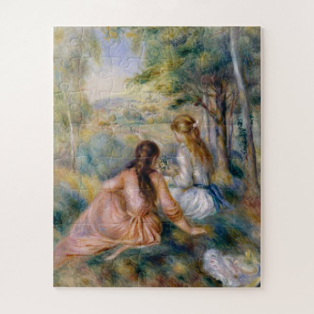 Auf der Wiese, Pierre-Auguste Renoir Puzzle (Vertikal)