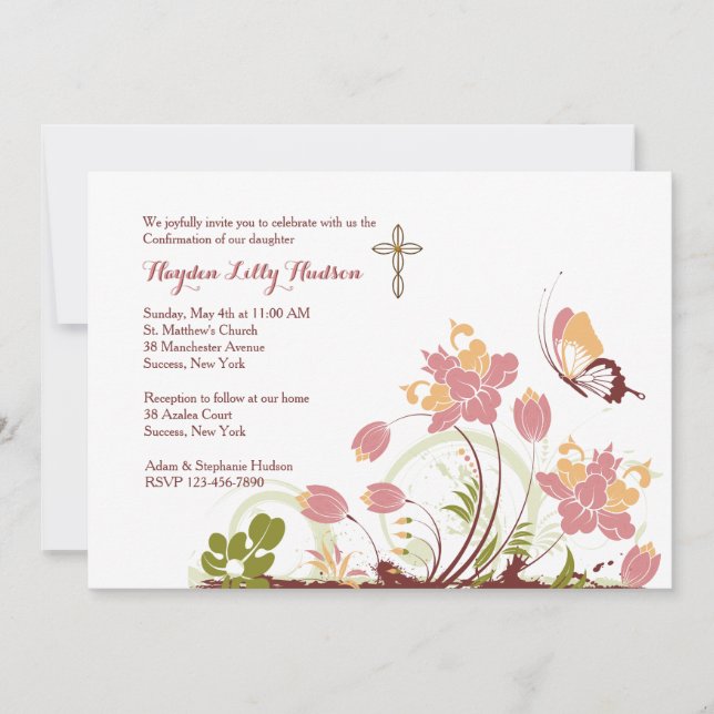 Auf der Wiese religiöse Einladung (Vorderseite)