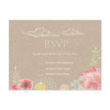 Auf der Wiese Summer Wedding RSVP Postcard