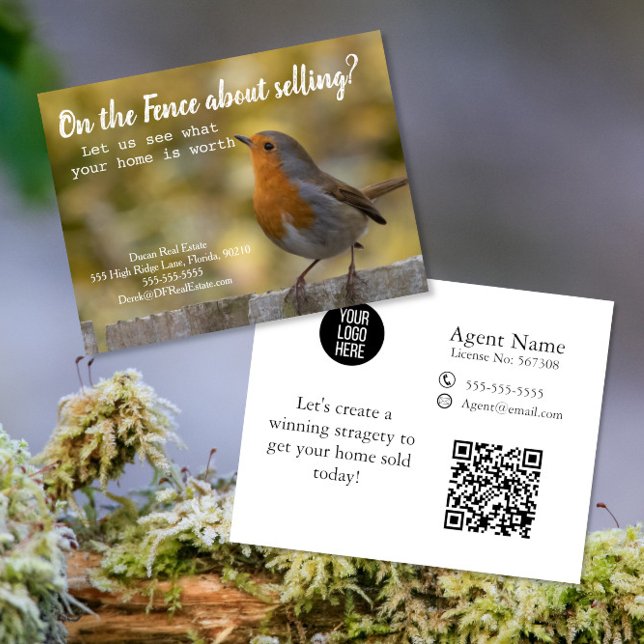 Auf der Zaun Real Anwesen Robin Postcard Postkarte (Von Creator hochgeladen)