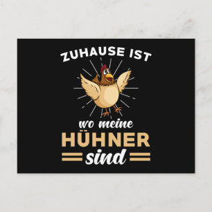 Auf der Zuhause sind meine Hühner Postkarte