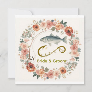 Auf dich angewiesen Angler Hochzeit Aquarell Einladung