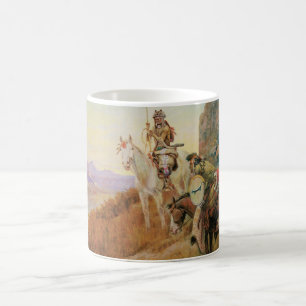 Auf die Boote des weißen Mannes warten von OC Selt Kaffeetasse