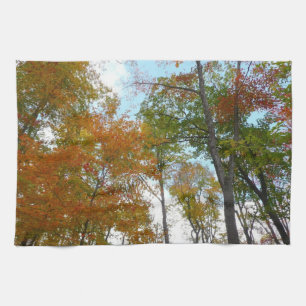Auf die Herbstlaube schauend Ich farbige Fallfolie Geschirrtuch