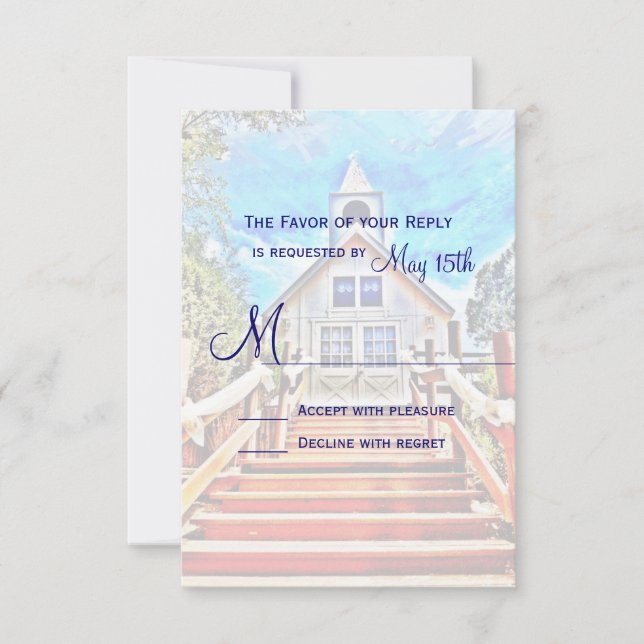 Auf die Kapelle gehen RSVP-Karten Hochzeit RSVP Karte (Vorderseite)