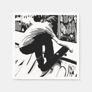 Auf die Rampe treffen - Skateboarder Serviette