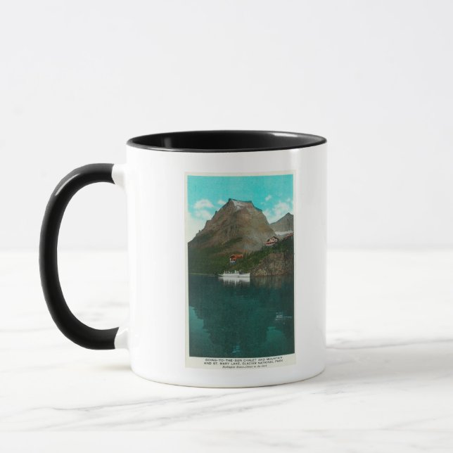 Auf die Sonne blickender Chalet Tasse (Links)